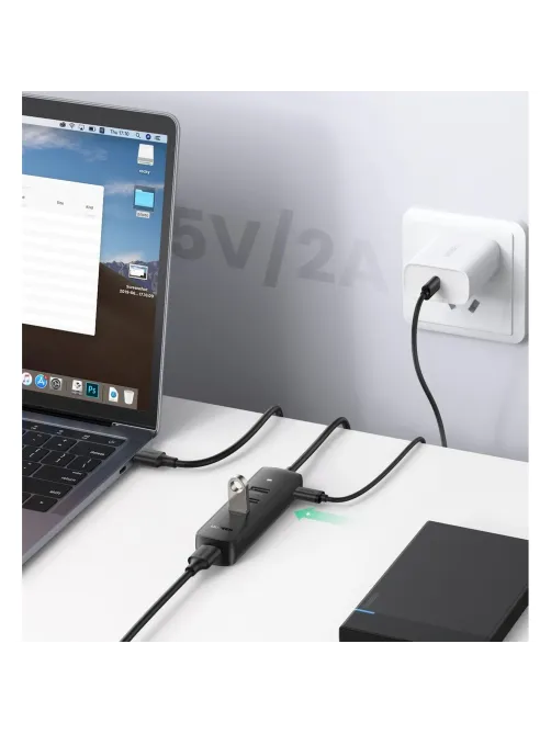 Разветвитель USB Ugreen CM416 (80657) USB 3.0 4-Port Hub. 1м/черный