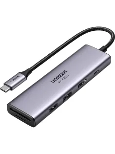 Разветвитель USB UGREEN 6 в 1 , 2 х USB 3.0, HDMI, TF/SD, PD (60384)