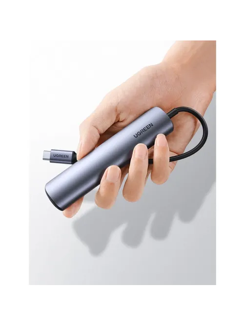 Разветвитель USB Ugreen CM417 (20197) USB-C to 4xUSB 3.0+HDMI, серый