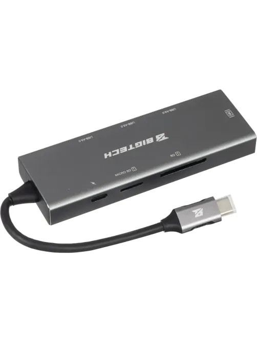 Разветвитель USB HS002 USBх3/HDMIх1/microSDx1/TFcardx1/Серый