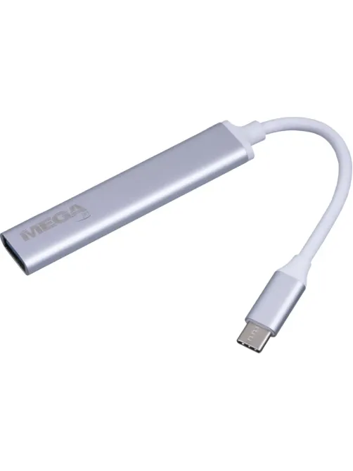 Разветвитель USB  HS001 USB3.0x1/USB 2.0x3/серебристый