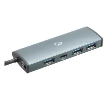 Разветвитель USB Digma (HUB-3U3.0С-UC-G) 4порт. серый