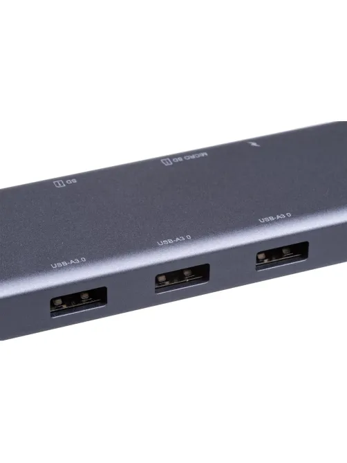 Разветвитель USB HS002 USBх3/HDMIх1/microSDx1/TFcardx1/Серый