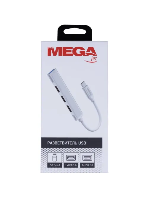 Разветвитель USB  HS001 USB3.0x1/USB 2.0x3/серебристый