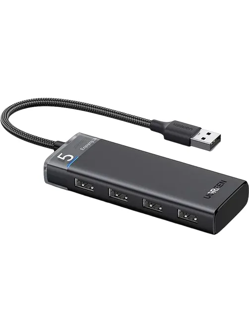 Разветвитель USB UGREEN CM653 (15548) 4-Port USB-A Hub, черный