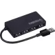 Разветвитель USB  HS005 USB 3.0x4/черный