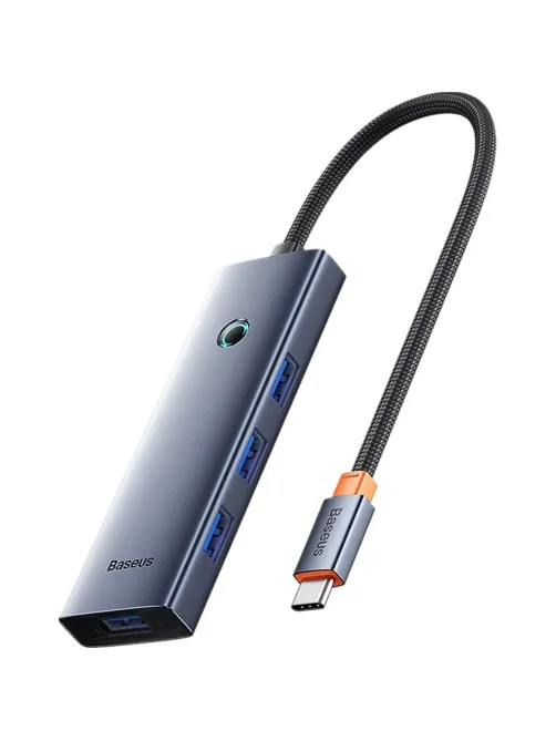 Разветвитель USB Baseus UltraJoy 4-Port Sp.Grey USB-C-3.0+C B0005280B811-08