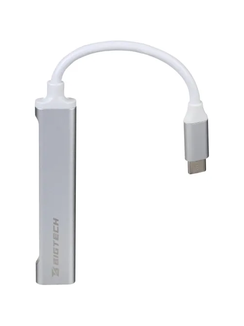 Разветвитель USB  HS001 USB3.0x1/USB 2.0x3/серебристый