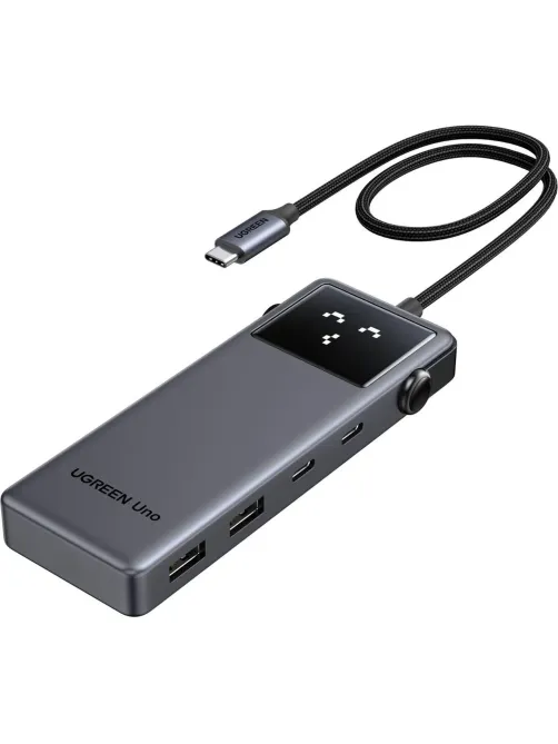 Разветвитель USB Ugreen CM888(35998)UNO6in1 4K@60Hz USB-C/HDMI/USB-A/PD сер