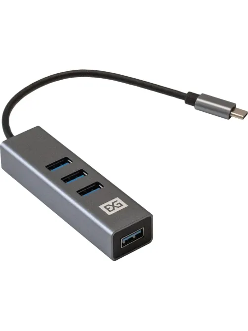 Концентратор USB хаб ExeGate (EX293987RUS) DUB-4TC 4-в-1 серебр