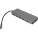Концентратор VCOM TypeC/(2xHDMI+DP)4Kx60Hz 3xUSB3.0 TC USB2.0 RJ45 CU4706