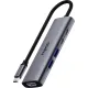Разветвитель USB RAPOO 5в1 USB-C toPD+HDMI+2xUSB3.0,C сереб(13240)XD51-SGRY