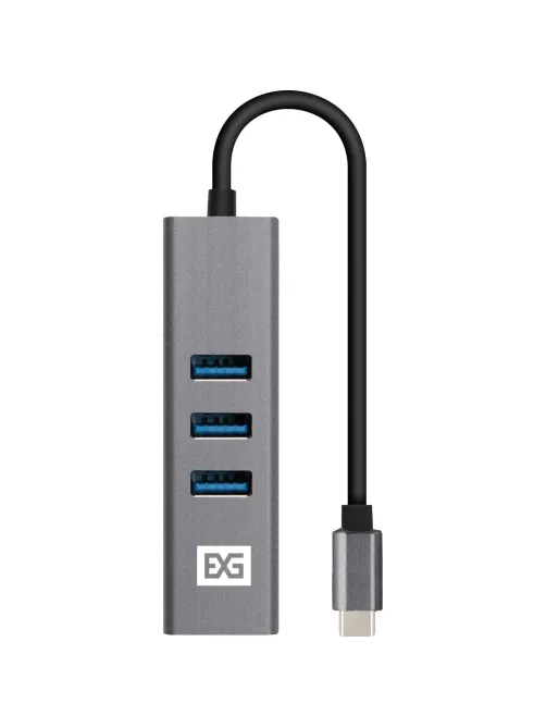 Концентратор USB хаб ExeGate (EX293987RUS) DUB-4TC 4-в-1 серебр