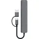 Разветвитель USB PERO MH07 USB-С/A TO SD+TF+3.5MM+USB-C+USB 3.0+3USB2.0,сер