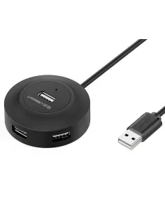Разветвитель USB UGREEN CR106 (20277) USB 2.0 Hub 4 Ports. Длина 1 м/черный