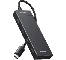 Разветвитель USB UGREEN CM806 (35584) USB-C to 4xUSB-C Хаб безPD черный