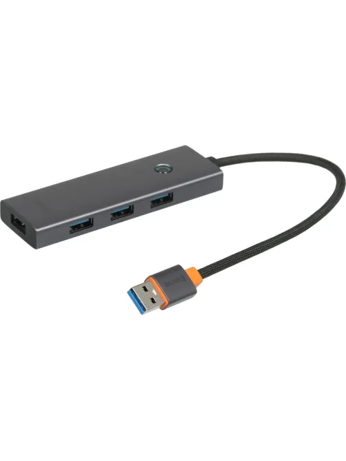 Разветвитель USB Baseus UltraJoy 4-Port Sp.Grey USB-A-3.0+C B0005280B811-09