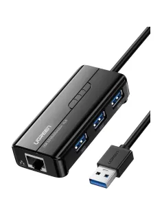 Разветвитель USB Ugreen 4 в 1. 3 x USB 3.0. RJ45 (20265)