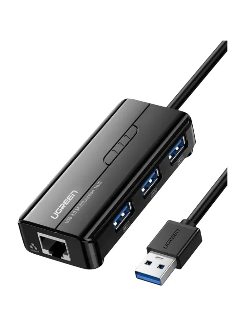 Разветвитель USB Ugreen 4 в 1. 3 x USB 3.0. RJ45 (20265)