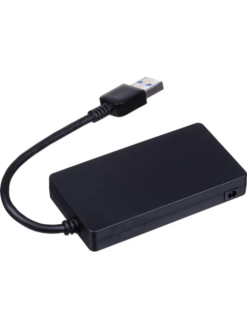 Разветвитель USB  HS005 USB 3.0x4/черный