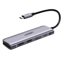 Разветвитель USB UGREEN 6 в 1 , HDMI, 2 x USB 3.0, SD/TF, PD (70411)