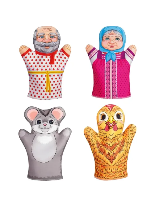 Игровой набор Домашний кукольный театр Курочка Ряба(4 куклы-перч),03643