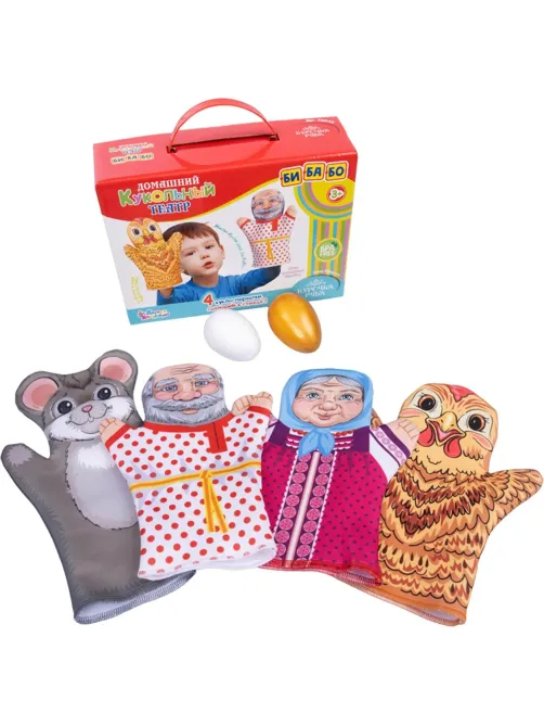 Игровой набор Домашний кукольный театр Курочка Ряба(4 куклы-перч),03643