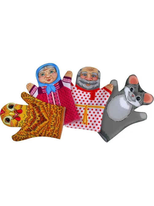 Игровой набор Домашний кукольный театр Курочка Ряба(4 куклы-перч),03643