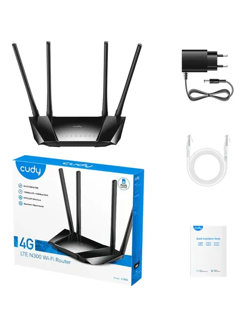 Маршрутизатор Cudy LT400, N300 с поддержкой 4G