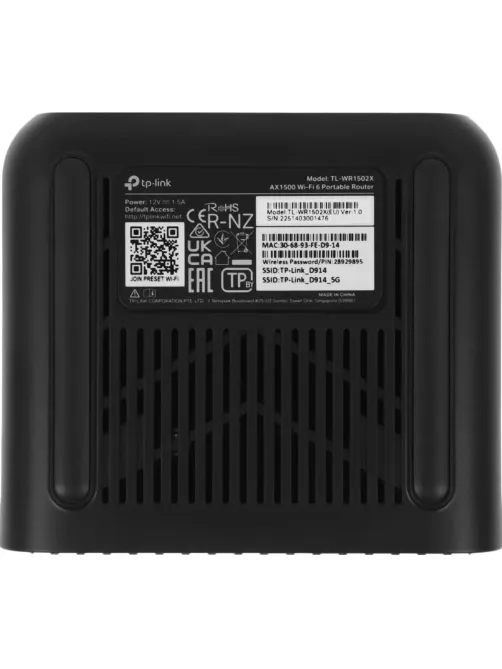 Маршрутизатор TP-Link TL-WR1502X AX1500 USB-С  Pocket Trave