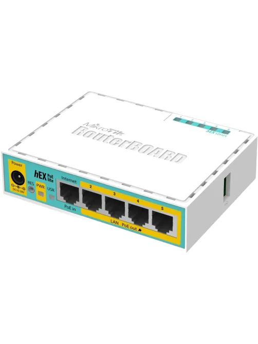 Маршрутизатор MikroTik hEX PoE lite RB750UPr2 5x100Mb, USB, PoE