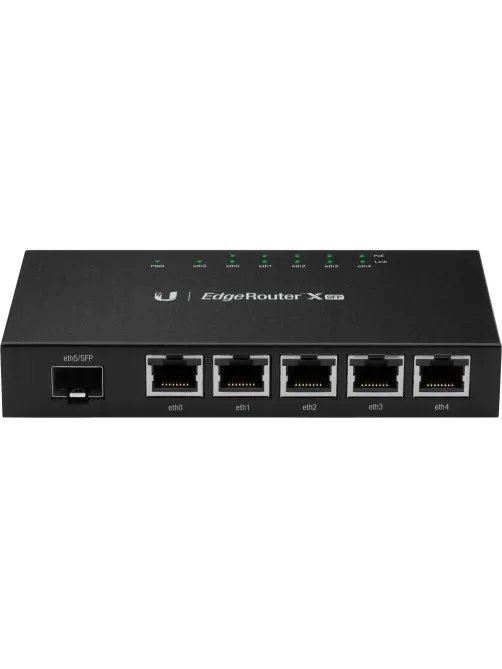 Маршрутизатор Ubiquiti X SFP (ER-X-SFP) 2 ядра (880 МГц), 5x 1G RJ45, 1xSFP
