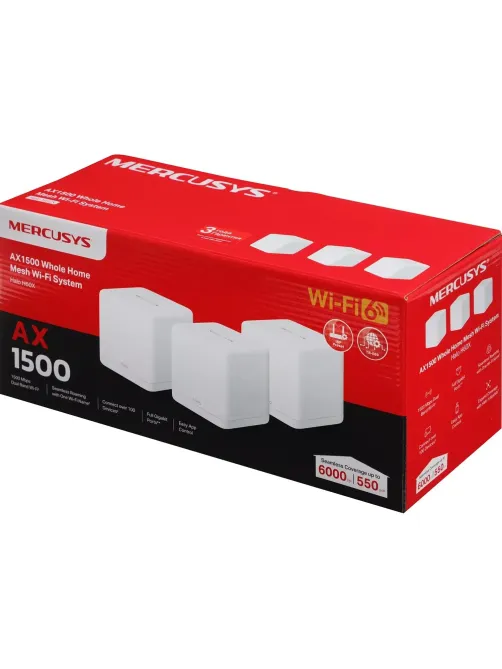 Wi-Fi Mesh система Mercusys Halo H60X(3-pack) 3шт/уп