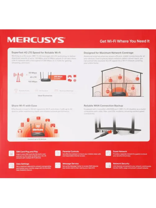 Маршрутизатор Mercusys MB115-4G