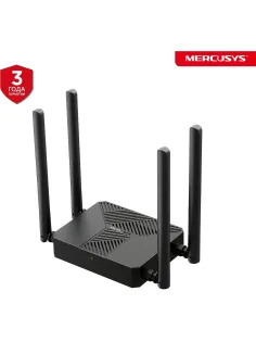 Маршрутизатор Mercusys MR62X AX1500 10/100/1000BASE-TX черный