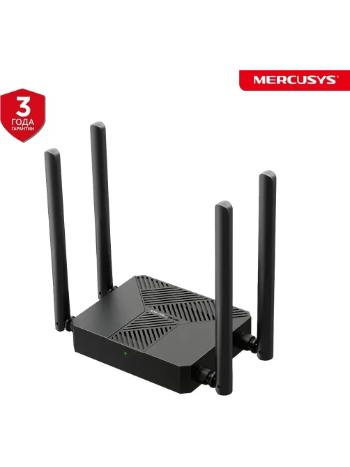 Маршрутизатор Mercusys MR62X AX1500 10/100/1000BASE-TX черный
