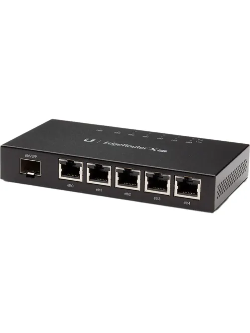 Маршрутизатор Ubiquiti X SFP (ER-X-SFP) 2 ядра (880 МГц), 5x 1G RJ45, 1xSFP