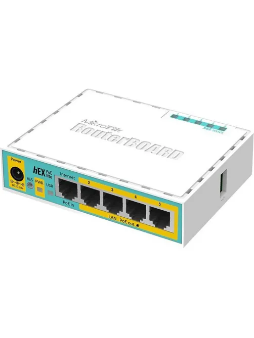 Маршрутизатор Mikrotik hEX PoE lite with 650MHz CPU (RB750UPR2)