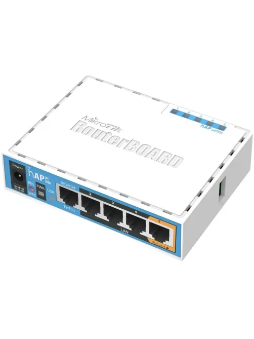 Маршрутизатор Wi-fi MikroTik hAP ac Lite RB952Ui-5ac2nD, AC750,USB,PoE
