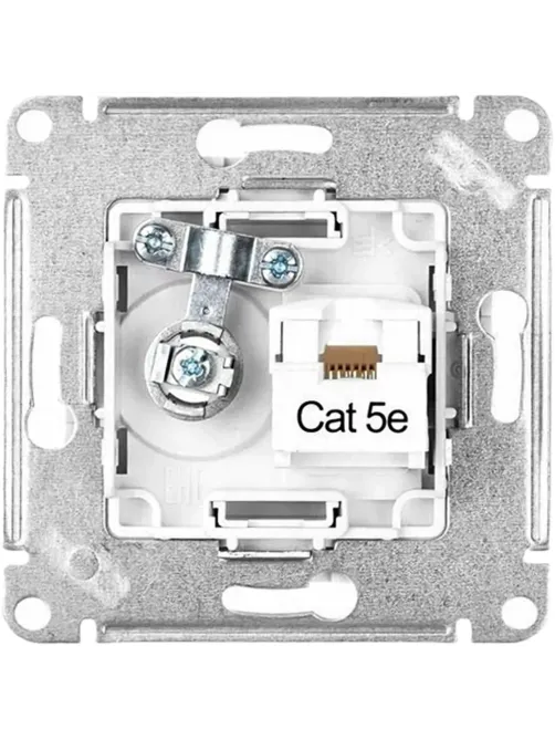 Розетка 2-ая TV+комп. RJ45 кат. 5Е SE AtlasDesign Белый (ATN000189)