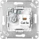 Розетка 2-ая TV+комп. RJ45 кат. 5Е SE AtlasDesign Белый (ATN000189)