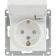 Розетка 1-м СП AtlasDesign 16А IP20 с заземлс з/ш с крыш. бел. SE ATN000146