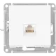 Розетка компьютерная 1-м AtlasDesign RJ45 кат.5E механизм бел. SE ATN000183