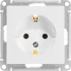 Розетка 1-м СП AtlasDesign 16А IP20 с заземл. механизм бел. SE ATN000143
