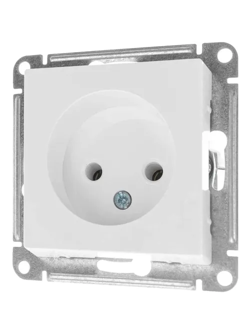 Розетка 1-м СП AtlasDesign 16А IP20 без заземл без з/ш бел SE ATN000141