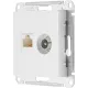 Розетка 2-ая TV+комп. RJ45 кат. 5Е SE AtlasDesign Белый (ATN000189)