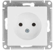 Розетка 1-м СП AtlasDesign 16А IP20 без заземл без з/ш бел SE ATN000141