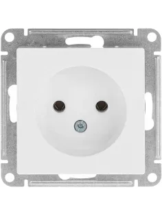 Розетка 1-м СП AtlasDesign 16А IP20 без заземл без з/ш бел SE ATN000141