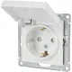 Розетка 1-м СП AtlasDesign 16А IP20 с заземлс з/ш с крыш. бел. SE ATN000146