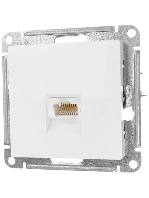 Розетка компьютерная 1-м AtlasDesign RJ45 кат.5E механизм бел. SE ATN000183